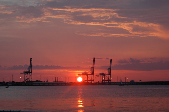 cranes at the port