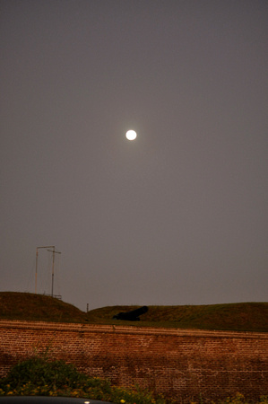 moon rise at Fort Moultrie