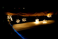 Christmas lights on boat