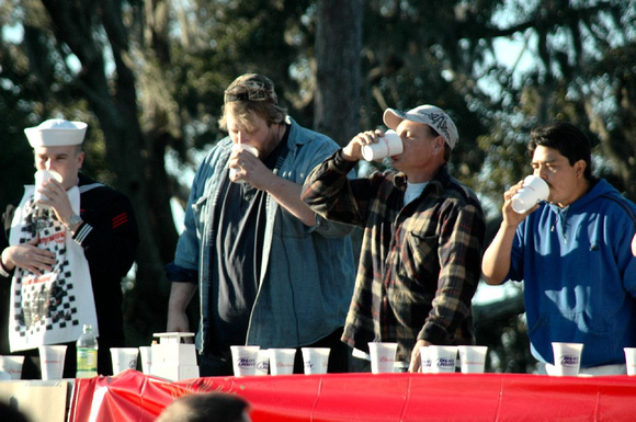 Men's oyster eating contest
