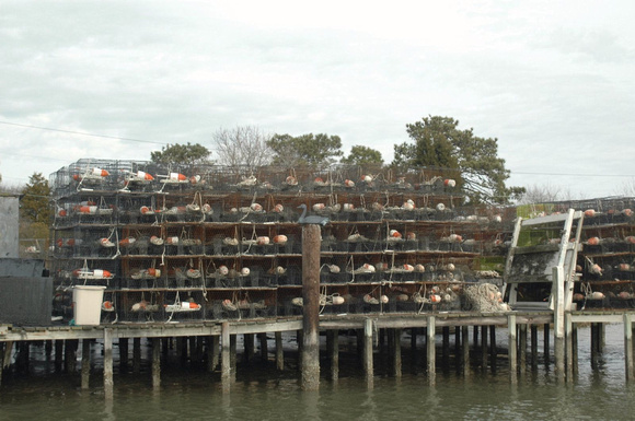 Stacked up pots on Smith Island