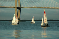 Sailboats and bridge